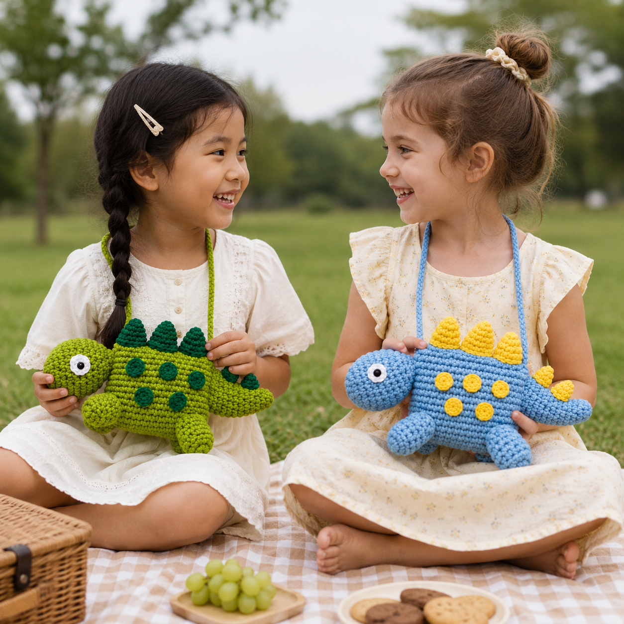 Dino Crochet Crossbody Bag