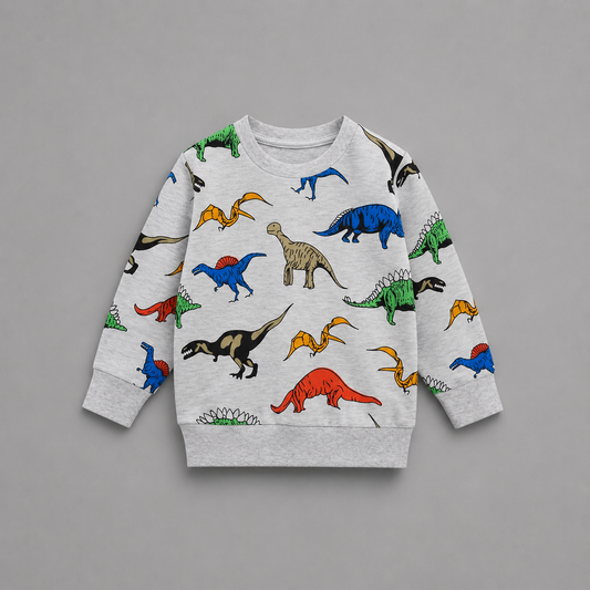 Dinosaur Sweater Terry Bottoming Shirt Long-sleeved Pullover Top Cartoon