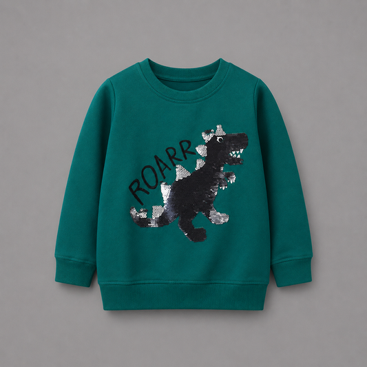 Dinosaur Sweater Terry Bottoming Shirt Long-sleeved Pullover Top Cartoon